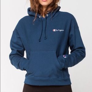 RARE Teal Blue Champion Reverse Weave Hoodie